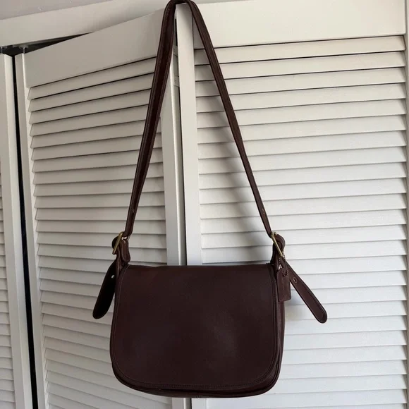 Vintage Coach Patricia Legacy Shoulder Bag Brown Flap 9951 - Picture 12 of 12